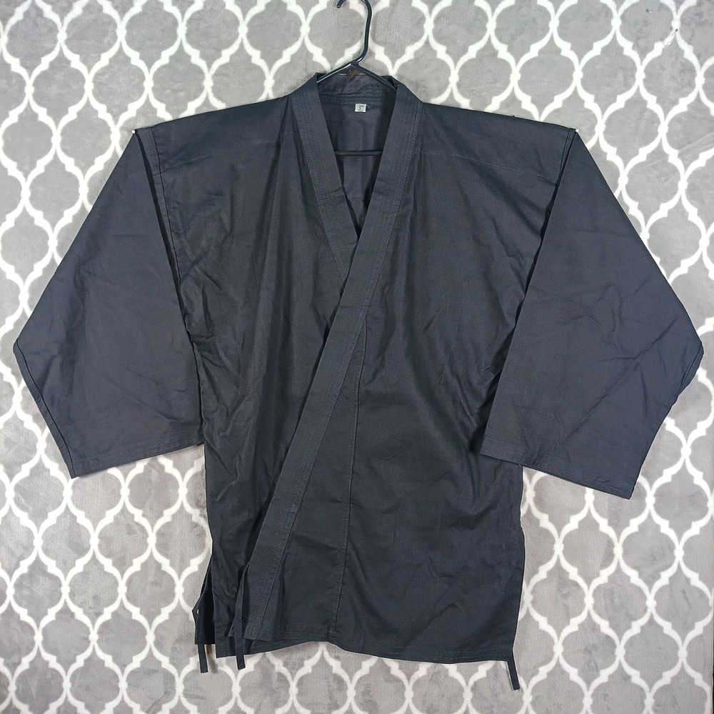 China Bazaar Martial Arts Gi Top Men Size 6 Black Karate Kimono Jacket